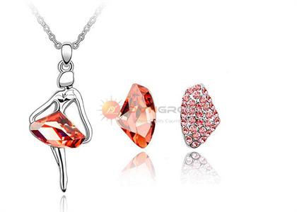 Rhodium Plated | Gemstone Pendant Sets